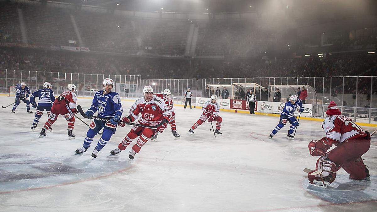 Kärntner Eishockey-Derbys zwischen KAC und VSV fanden bisher 2010 und 2015 statt. Beide konnten die Villacher gewinnen