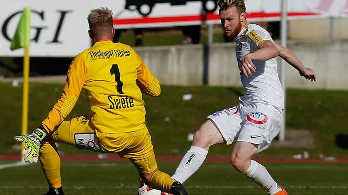 Erst in der Nachspielzeit kamen die Wiener an Rene Swete vorbei