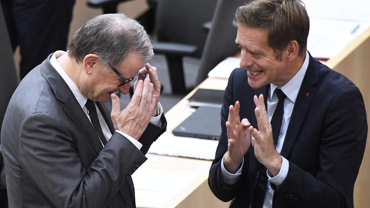 ÖVP-Abgeordneter Karlheinz Kopf (l.) verlässt nach 30 Jahren den Nationalrat, SPÖ-Abgeordneter Kai Jan Krainer wird dagegen nach der Wahl zurückkehren