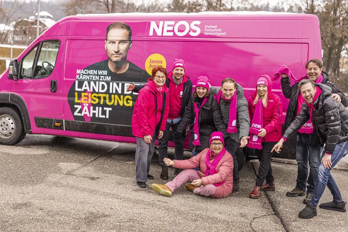 Mit einem kleinen Team gehen die Neos in den Wahlkampf.