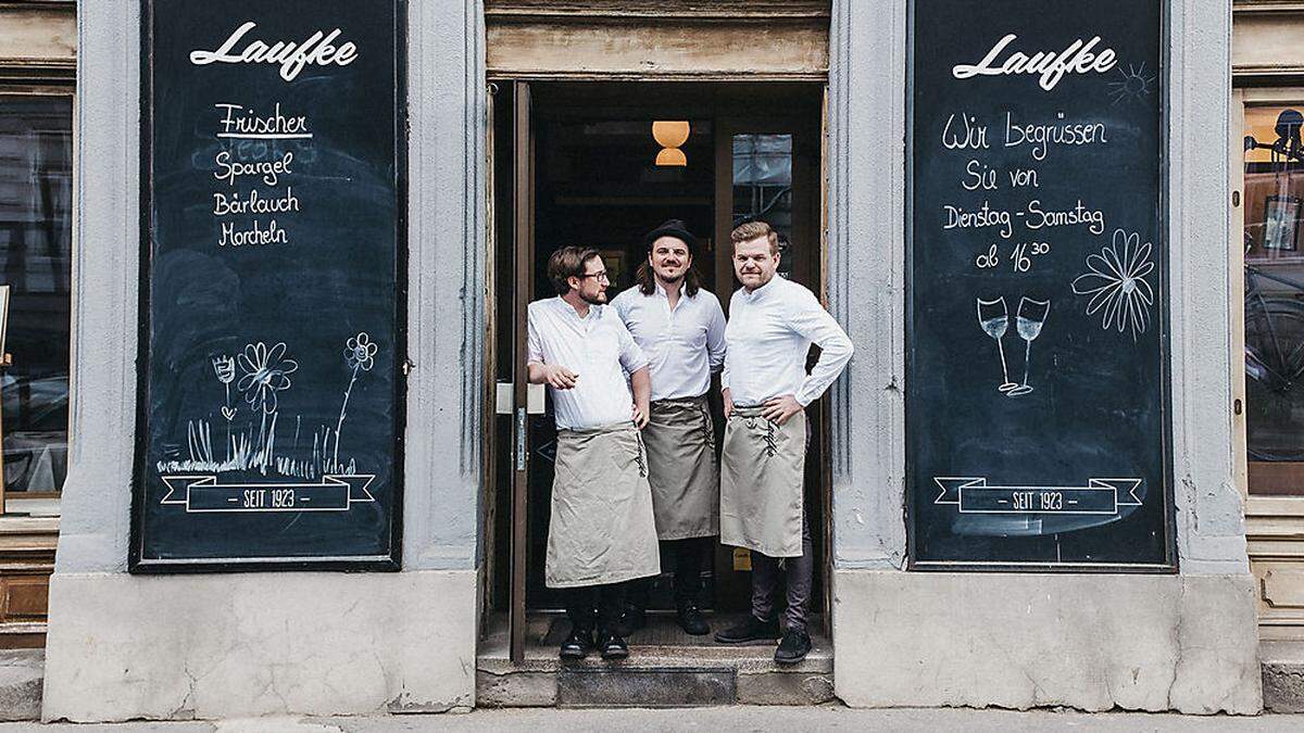 Laufke-Wirte: Jakob Schönberger, Herbert König, Markus Neuhold (v.l.)