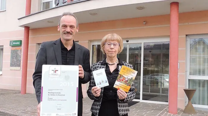 Bürgermeister Johann Kaufmann und Therese Friedl