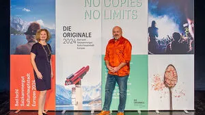 Ende Februar war die Stimmung noch besser: Stephan Rabl und die kaufmännische Leiterin Manuela Reichert bei der Präsentation der Wortmarke "Die Originale"