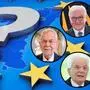Frank-Walter Steinmeier, Alexander Van der Bellen, Sergio Mattarella 
