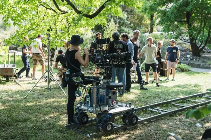 Der Garten der Universität Graz diente am Dienstag als Filmset ...