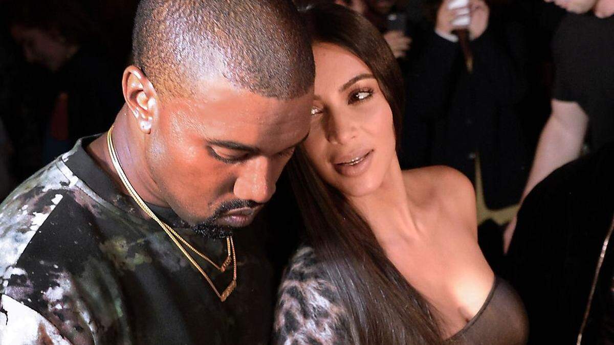 Kanye West mit seiner Kim Kardashian