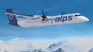 SkyAlps fliegt mit einer 76-sitzigen Dash-8