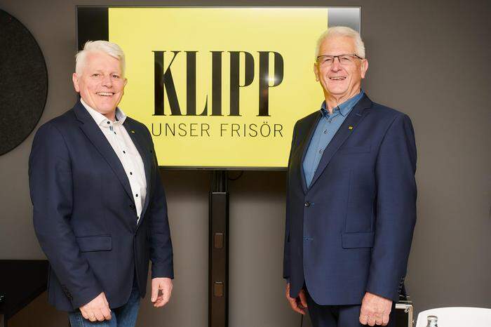 Klipp-Gründer Ewald Lanzl (rechts) und Klipp-Geschäftsführer Gottfried Kraft