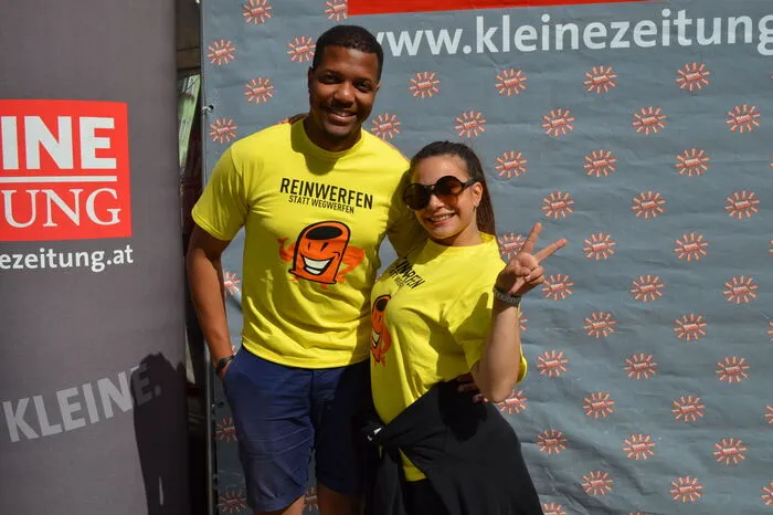 ...beim coolen Wohnwagen der Kleinen Zeitung in Lienz.