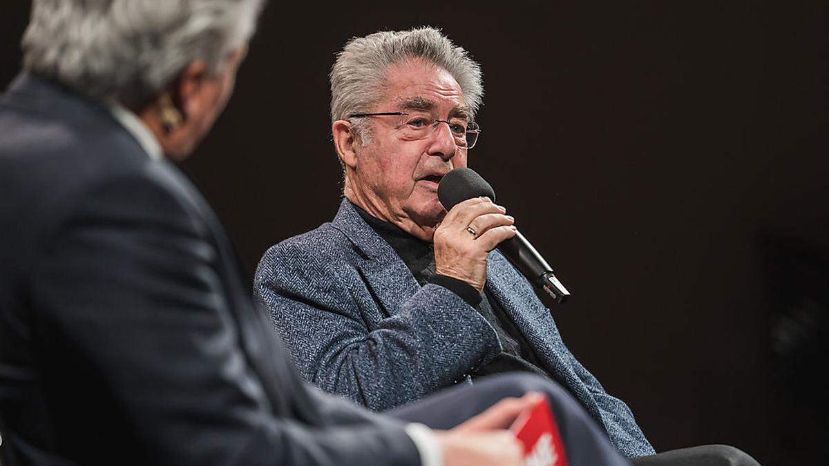 Ex-Bundespräsident Heinz Fischer im Gespräch mit Hubert Patterer