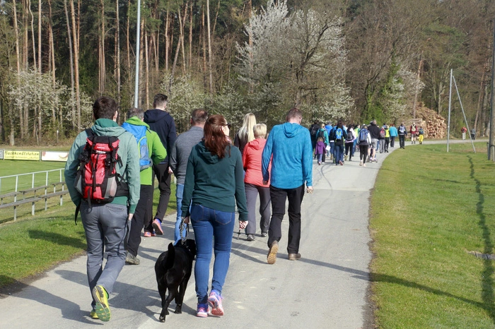 ...wieder scharenweise naturbegeisterte Wanderer nach Großsteinbach.