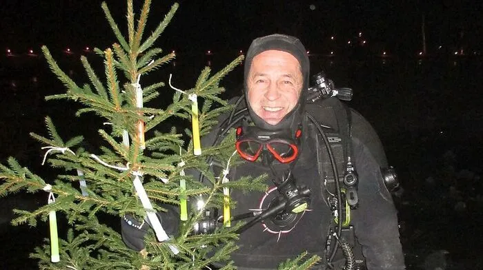 Jochen Salcher sicherte die Taucher vom Ufer aus