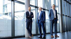 Vorstandsteam der Knapp AG: 
COO Franz Mathi, CEO Gerald Hofer, CFO Christian Grabner