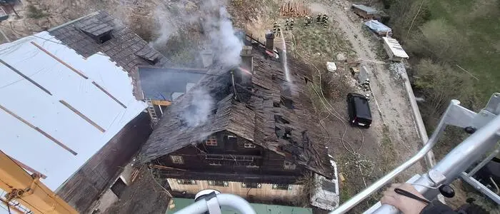 Ein brennendes Haus
