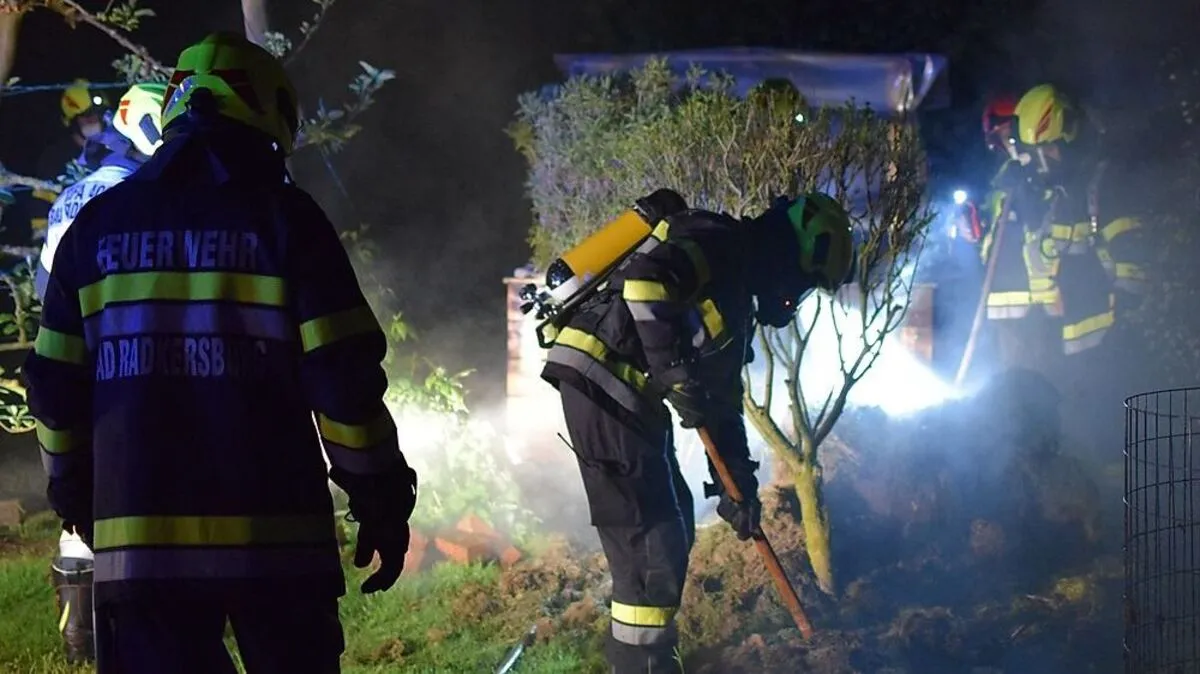 20 Feuerwehrleute waren am Einsatzort in Laafeld
