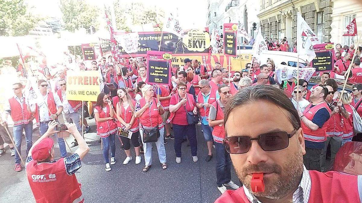 Die Gewerkschaft demonstrierte auch schon in Wien, heute kommt sie nach St. Ruprecht 