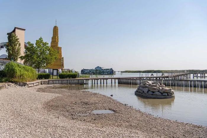 Auch im Nachbarort Mörbisch ist Wasser zurückgegangen