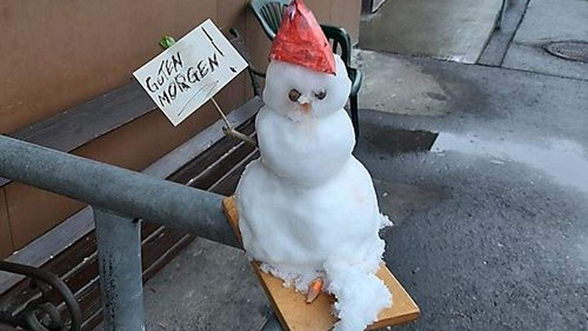 Der Schneemann grüßte im Ressidorf