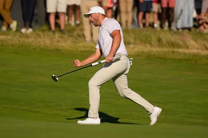 Wyndham Clark nach seinem Birdie auf der 16