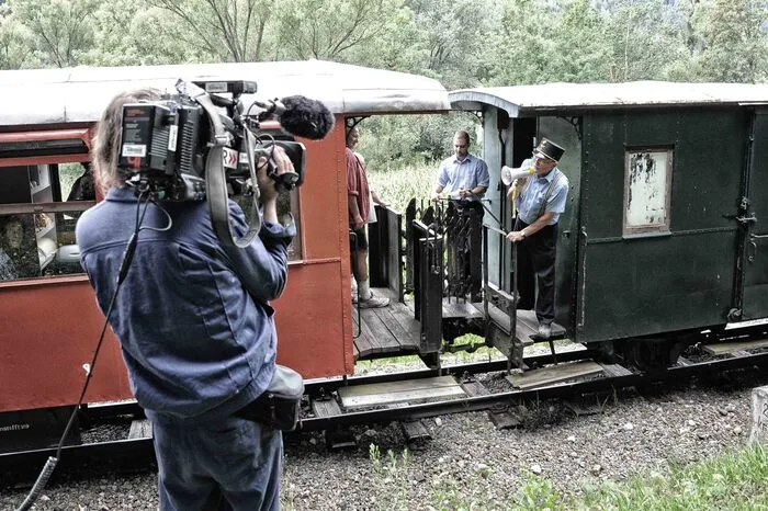 Ein Kamera-Team drehte eine Spezialsendung über die Gurktalbahn.