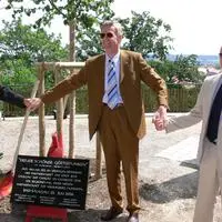 Bürgermeister Heimo Rinösl (links) bei der Partnergemeinde Bad Saulgau (Archivfoto)