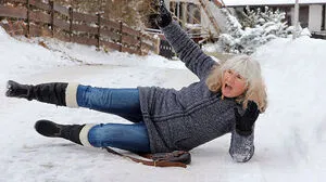 Achtung Glatteis: Sturzgefahr