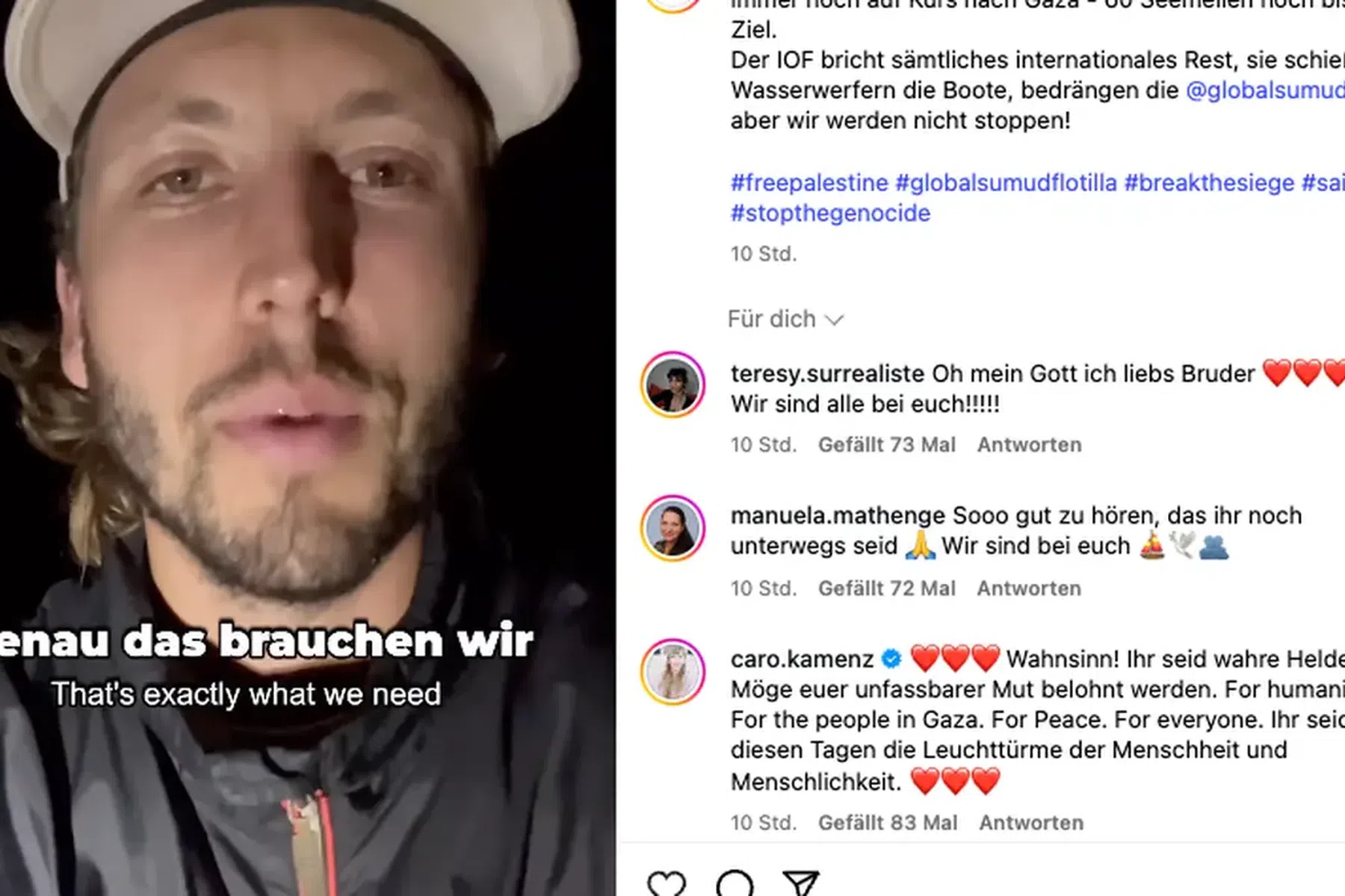 Gaza-Hilfsflotte: Österreichische Aktivisten rund um Ex-ÖSV-Athlet nun in Israel