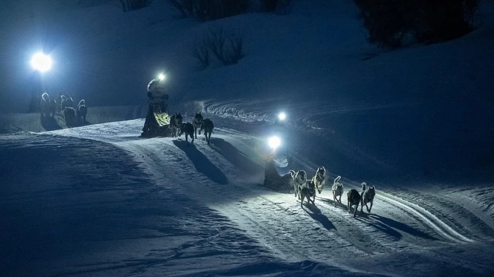 Am 23. Februar gab es zum Auftakt ein vier Kilometer langes Nacht-Rennen, bei dem alle Gespanne vorgestellt wurden. 
