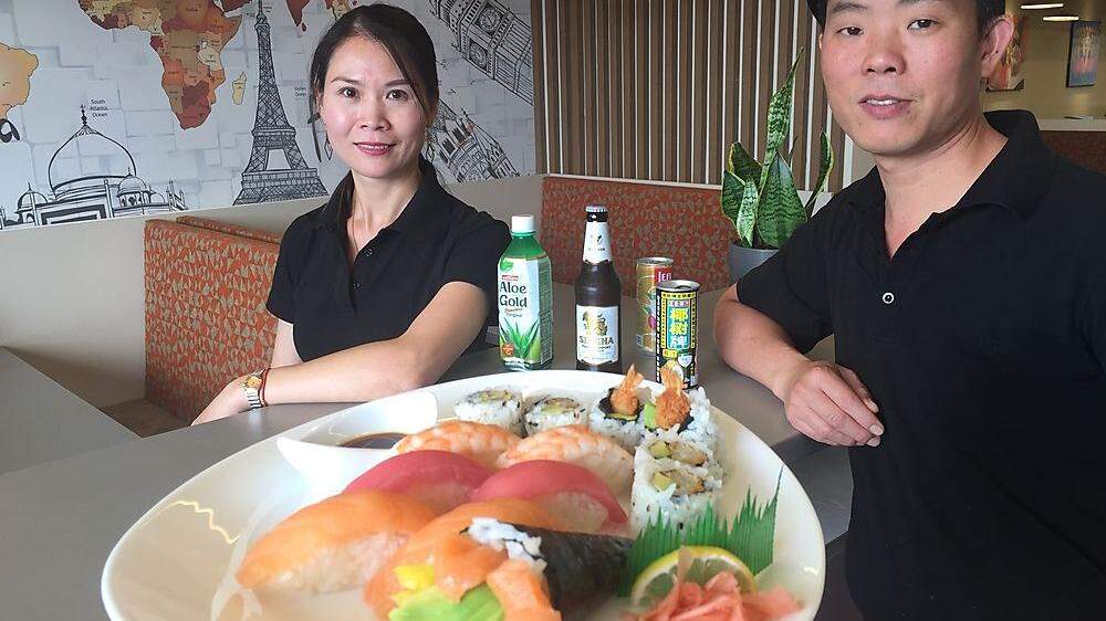 Zhiyong Tang und ihr Ehemann Suqin Zaho bauten den ehemaligen Wienerroither in der 8. Mai Straße zum Sushi-Lokal um 