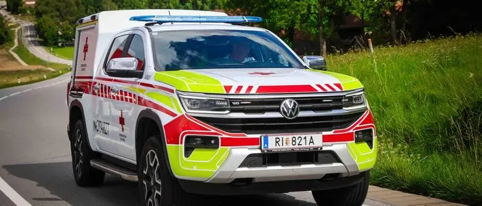 Ein Notarztwagen