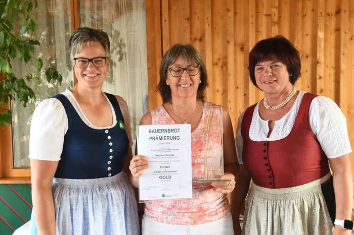 Brigitte Kreimer aus Neudorf (Gemeinde St. Ruprecht/Raab) errang eine Goldene für ihr Dinkel-Vollkornbrot.