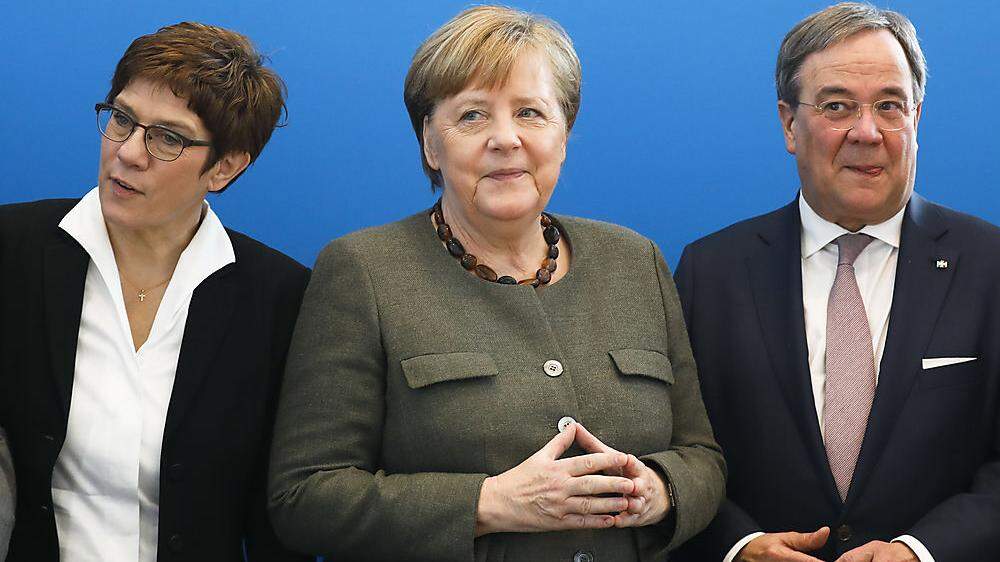 Kramp-Karrenbauer, Merkel, Laschet 