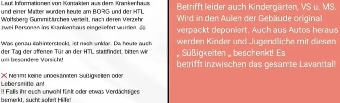 Solche Internet-Postings kursieren zurzeit – ohne belegbaren Wahrheitsgehalt