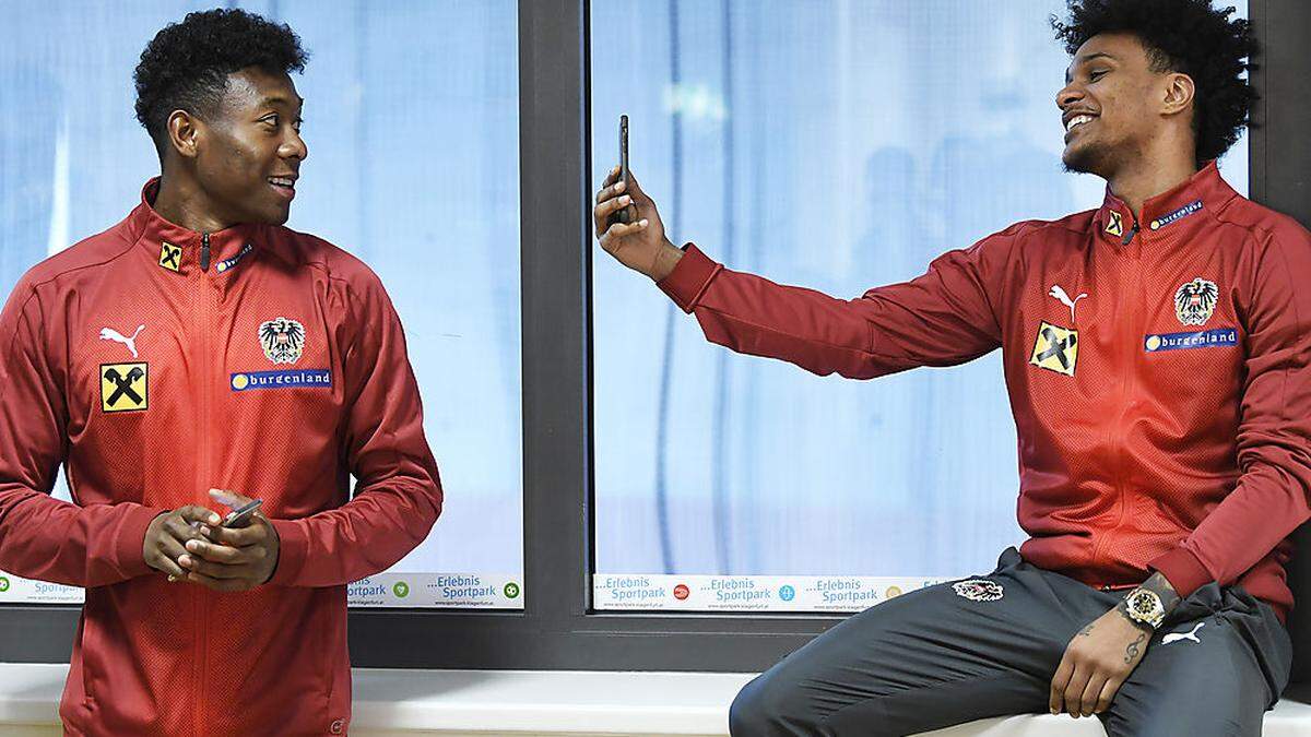 David Alaba und Valentino Lazaro