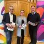 Präsentierten die Weizer Vorhaben für 2026: Bürgermeisterin Bettina Bauernhofer, Finanzstadtrat Roman Neubauer (links) und Gerd Holzer (Zweiter Vizebürgermeister)