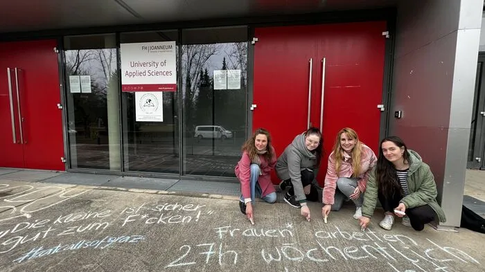 Katrin Oberhauser, Johanna Gößler, Nadja Gerhold und Viktoria Reicht kreideten sexistische Beleidigungen an.