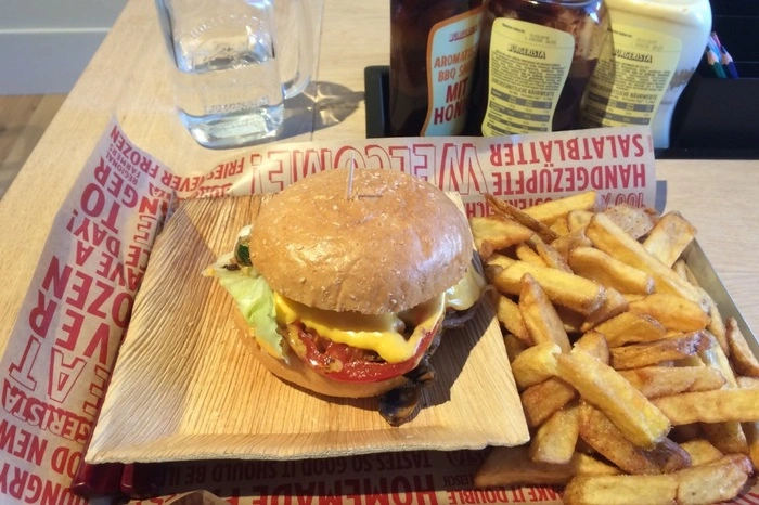So schaut der Veggie-Burger aus.