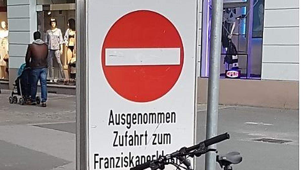 Dank eines Zusatzes sind hier künftig auch Radfahrer &quot;zugelassen&quot;