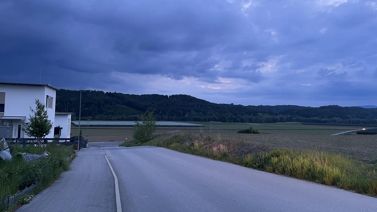 Die Siedlung entlang des Harthofweges