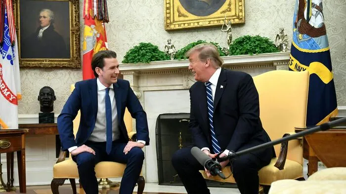 US-Präsident Donald Trump beim Vier-Augen-Gespräch mit Kanzler Sebastian Kurz.