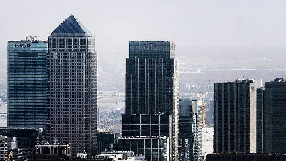 Im Londoner Canary Wharf haben zahlreiche Großbanken ihren Sitz