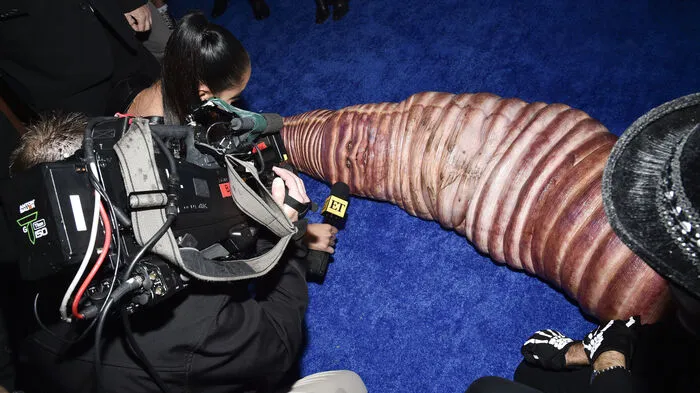 Heidi Klum kam als Wurm. Es ist gar nicht so einfach als Wurm ein Interview zu geben.