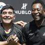 Diego Maradona (l) und Pele (Archivbild 2016) 