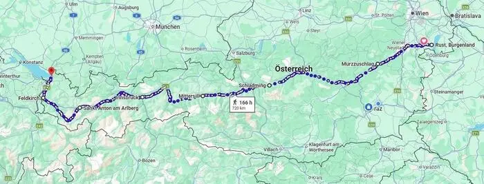 Diese Strecke legte das Wander-Trio zurück