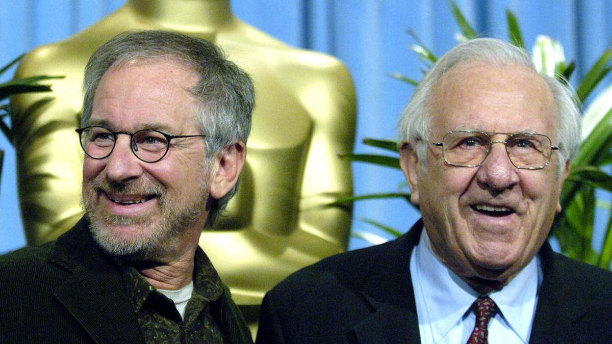 Steven Spielberg mit seinem im Vorjahr verstorbenen Vater 