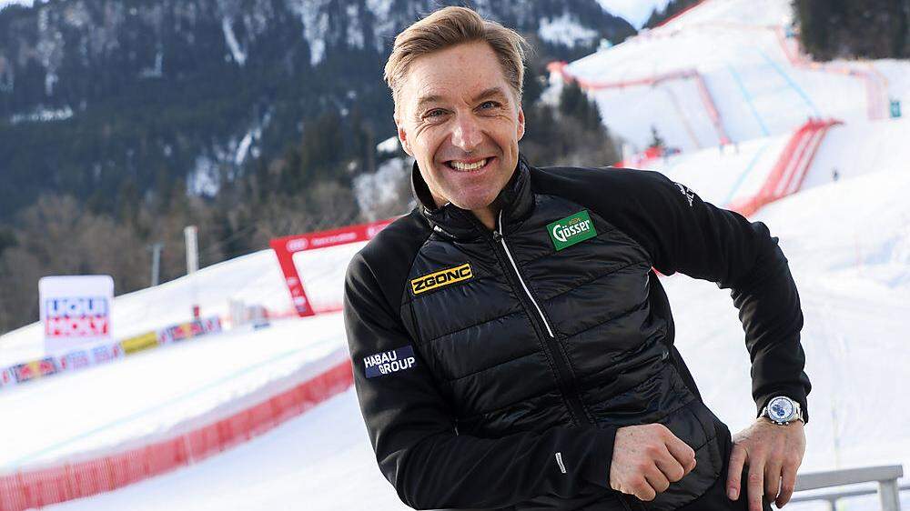 Der Alpine Skistar Hans Knauß ist auch heute noch sehr sportlich unterwegs