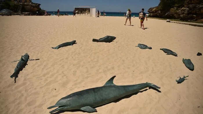 Sommer, Sonne, Strand und Kunst: Zum 21. Mal findet derzeit die Ausstellung "Sculpture by the Sea" statt.