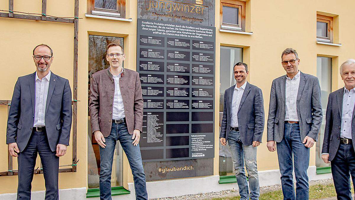 Michael Gradischnig, Oliver Kröpfl, Georg Innerhofer, Reinhold Holler und Sepp Hartinger