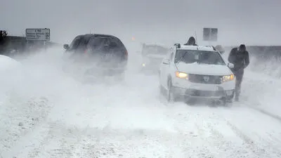 Schneechaos in Großbritannien