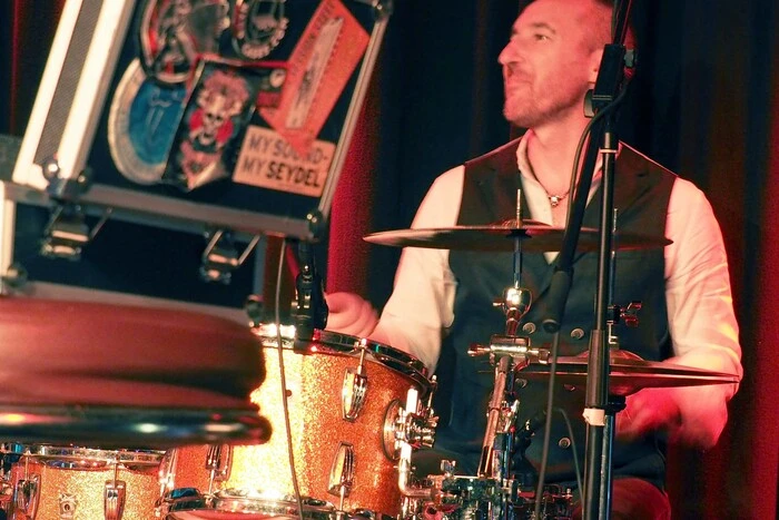 Und im Volxhaus waren MANLIO &amp; the All Star Blues Band auf der Bühne (am Foto zu sehen).